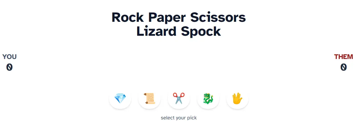 Rock Paper Scissors Lizard Spock app ScreenShot